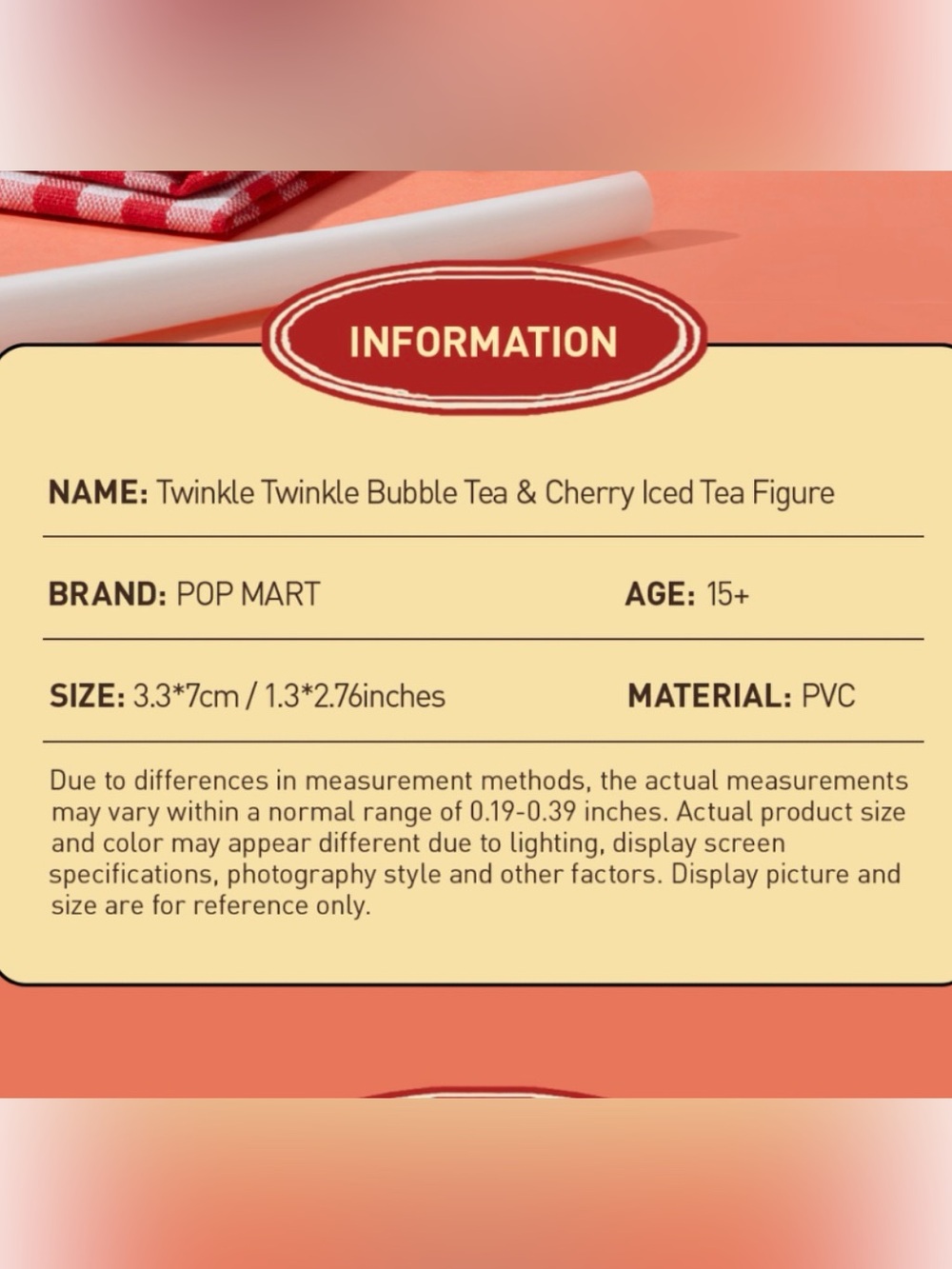 NIB Twinkle Twinkle Bubble Tea & Cherry Iced Tea Figure - Picture 8 of 10